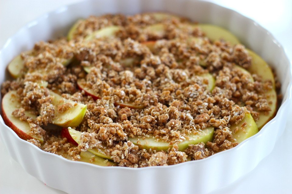 appel stroopwafel crumble