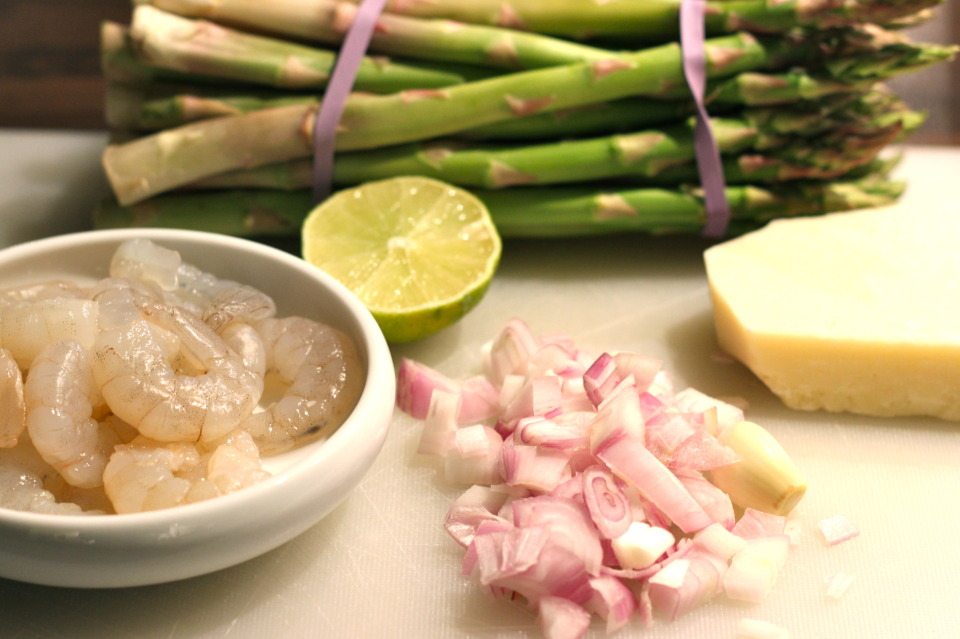 Risotto met garnalen en groene asperges1