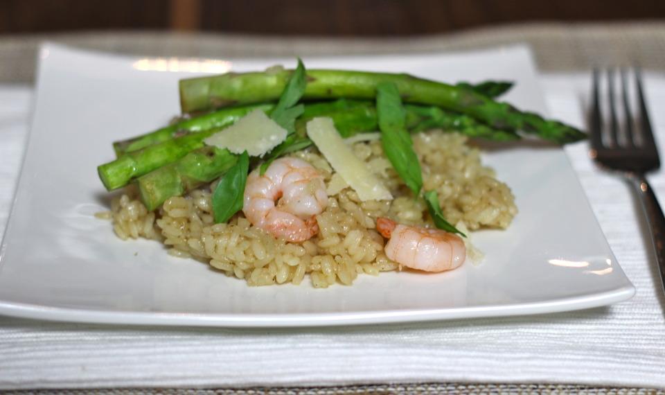 Risotto met garnalen en groene asperges3