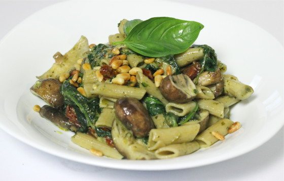Pasta Pesto met spinazie1