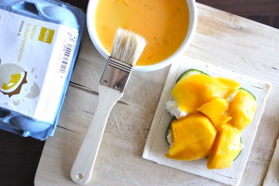 Hartige taart met mango en geitenkaas4