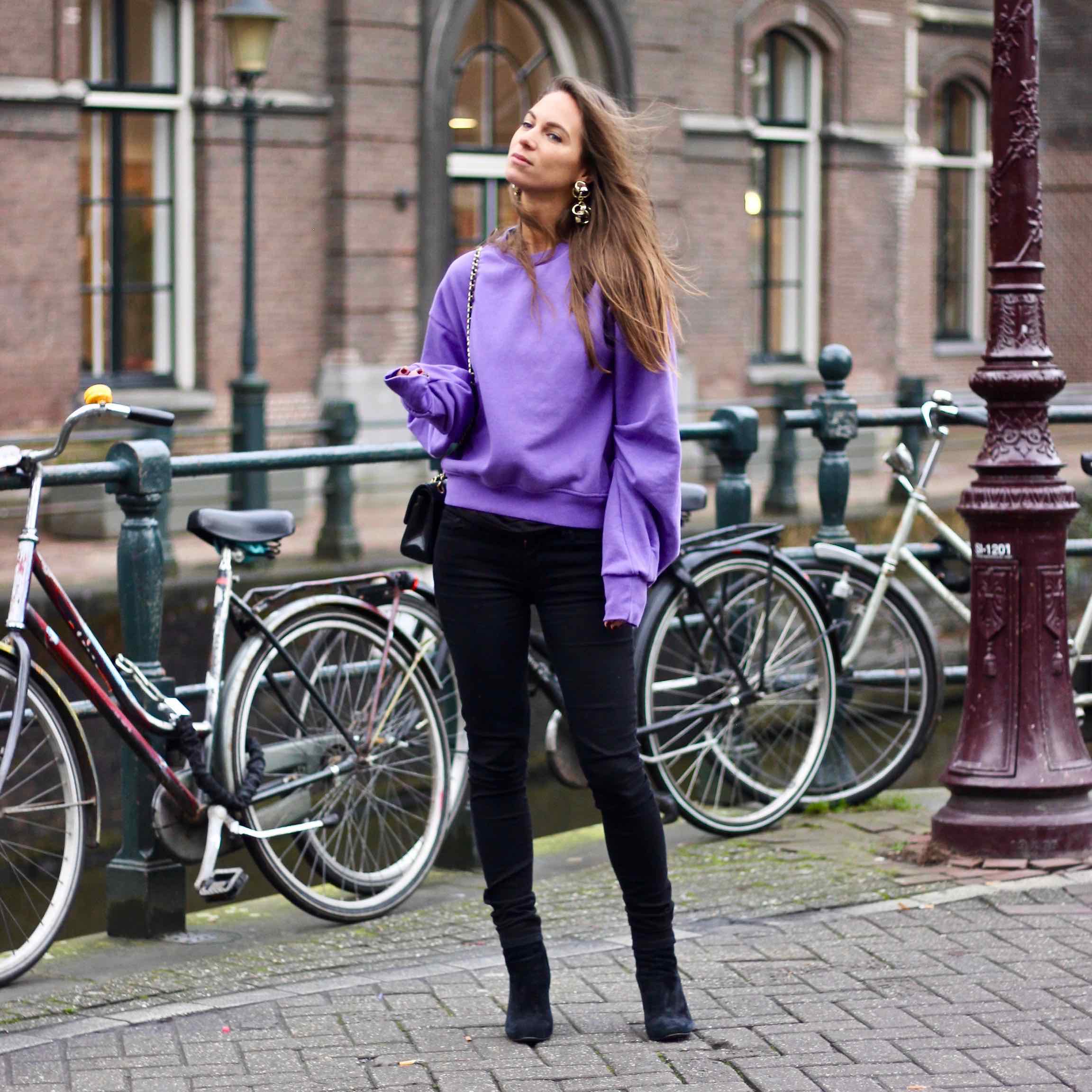 Vrijwel Menagerry agentschap Look: super comfy in deze paarse sweater - Cotton & Cream